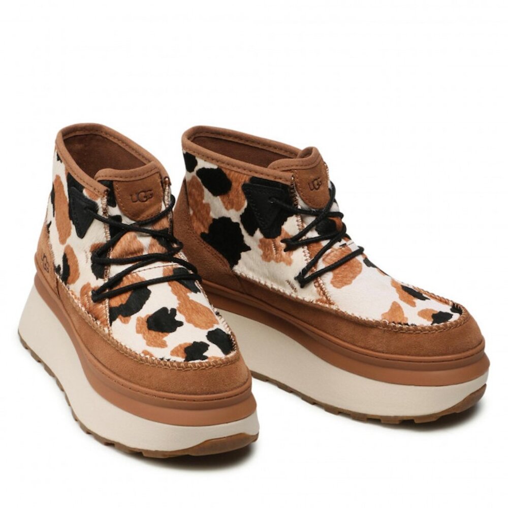 Ugg Marin Platform Cow Print Bootie Sneaker